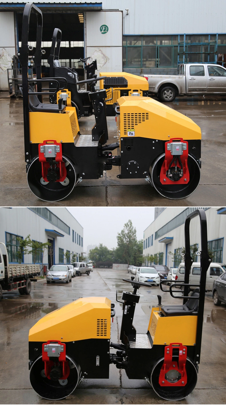 Ride on Used Asphalt Roller Machine Double Drum Vibratory Compactor Mini Road Roller Price